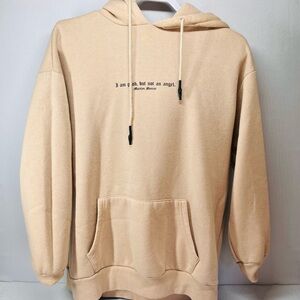 Forever 21‎ Tan Hoodie with Text Detail